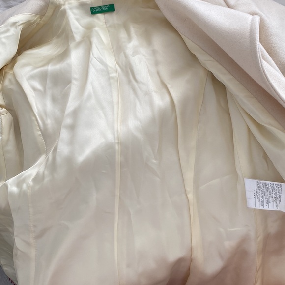 United Colors of Benetton Cream Pea Coat. - Picture 6 of 11